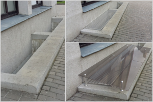 3D-визуализация стеклянного накрытия для фасада