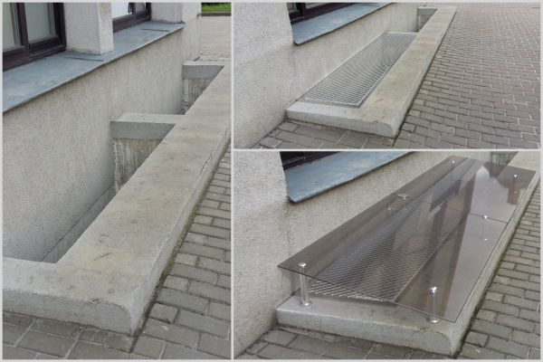 3D-визуализация стеклянного накрытия для фасада