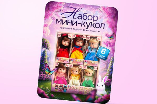 Дизайн карточки товара Набор кукол