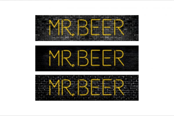 Разработка и изготовление неоновой вывески на композите "Mr. Beer"