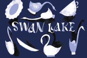Фирменный стиль, маскот и анимация для бренда посуды «Swan Lake»