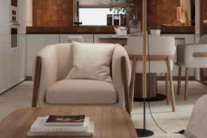 Дизайн интерьера дома. Кухня-гостиная.