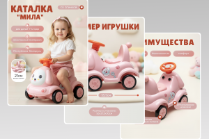 Инфографика для машинки-каталки