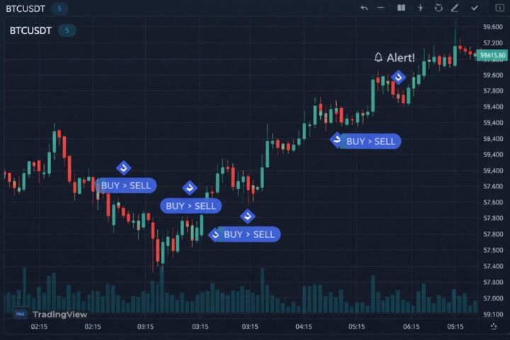 Индикатор TradingView на Pine Script v6 (BUY/SELL, сигналы, алерты) - 5648317