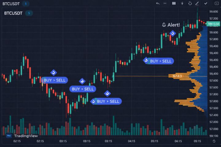 Индикатор TradingView на Pine Script v6 (BUY/SELL, сигналы, алерты) - 5648325