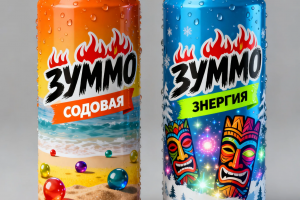 Создание дизайна для напитков "Зуммо"