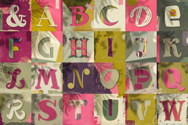 Алфавит для челленджа 36daysoftype