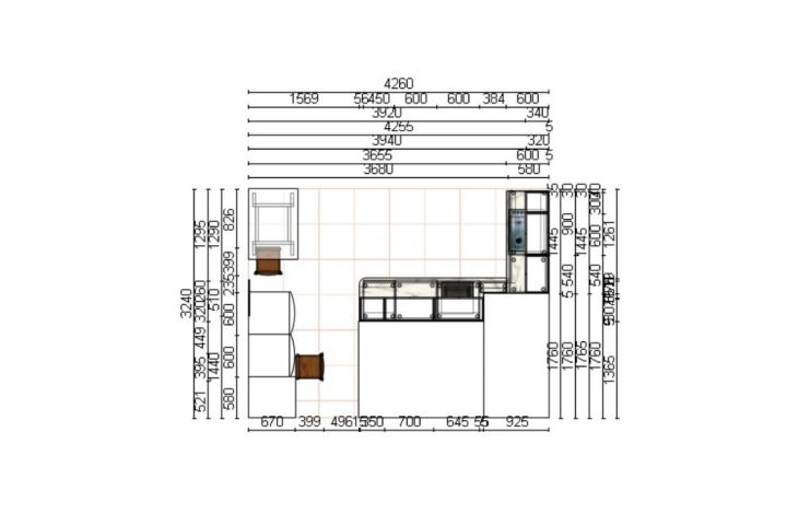 Разработка  модулейкухни с чертежами