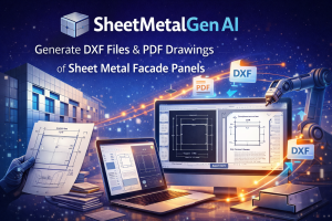 SheetMetalGen AI — DXF и PDF чертежи фасадных кассет за минуты