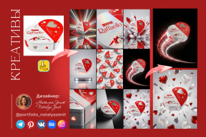 Креативный коллаж для Raffaello: Визуальный рассказ о любви и роскоши