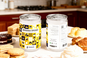 Этикетка для банки сухой кондитерской смеси