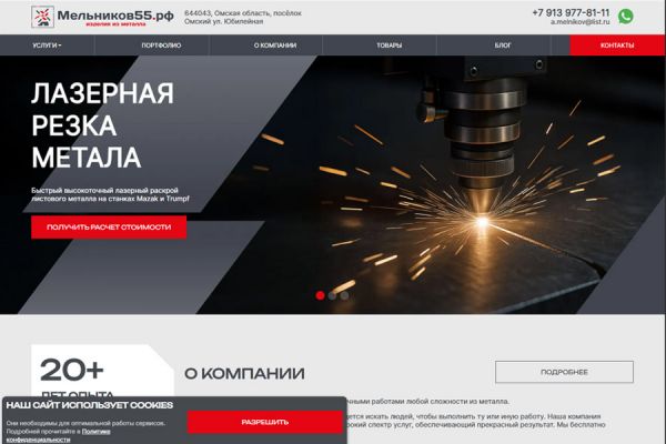 Сайт-визитки "Мельников55"