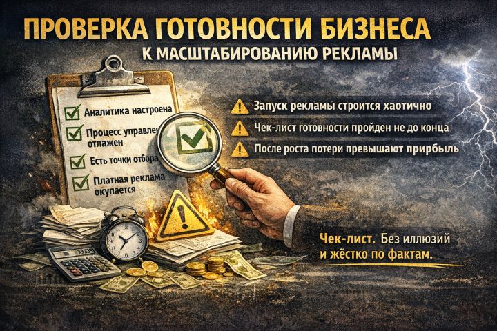 Проверка готовности бизнеса к масштабированию рекламы