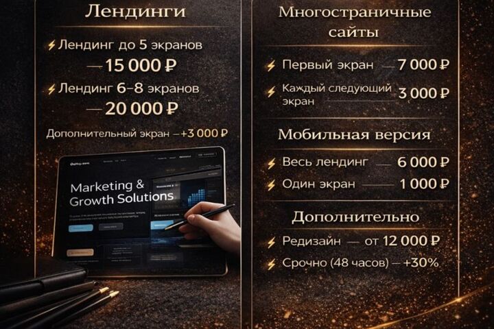 Дизайн сайтов и лендингов
