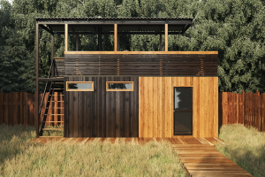 3D-визуализация линейки модульных бань для компании «Стильная Дача»