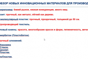 Инновационные материалы. Обзор.