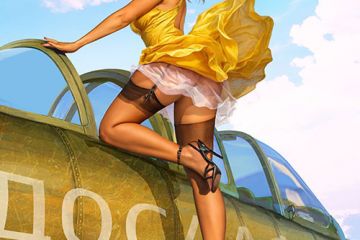 Плакат на тему военный Пин ап