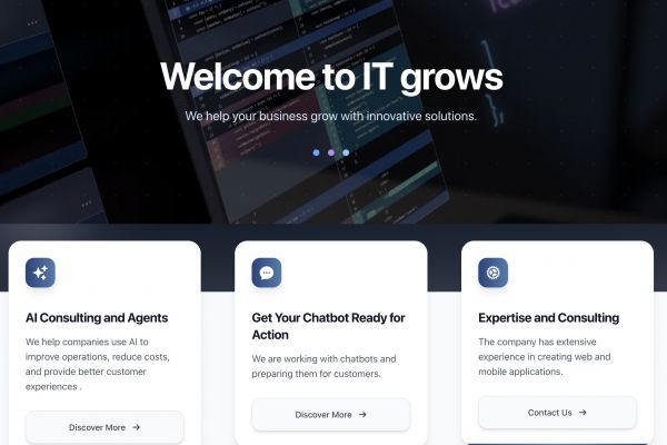 Корпоративный сайт IT-продукта и команды разработки
