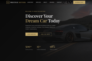 Веб-сайт премиального автосалона