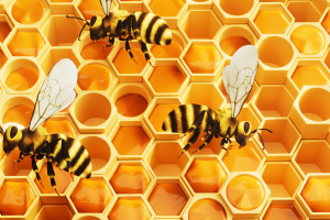 CGI - фон для трансляций медовой продукции  Ссылка на работу