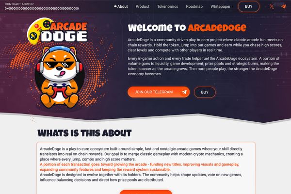 ArcadeDoge - дизайн и разработка play-to-earn arcade-платформы