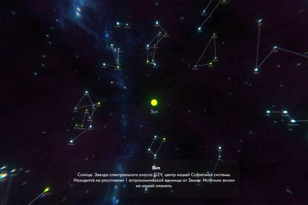 Интерактивная карта звёздного неба (Трёхмерный интерактивный граф)