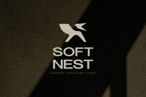 Логотип и фирменный стиль для мебельного магазина "SOFTNEST"