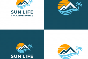 Разработка логотипа для аренды жилья на берегу моря