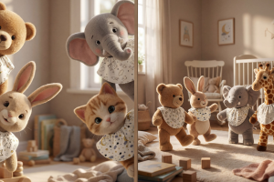 Рекламный ролик детского товара (Слюнявчики, салфетки и пеленки)