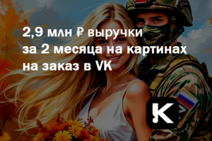 Заработали 2,9 млн ₽ за 2 месяца на картинах на заказ через постинг и VK Ads при общем ДРР ~22%.