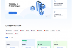 Сайт по аренде выделенных серверов (CleanVDS)
