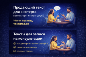 Продающий текст для эксперта (консультации / онлайн-услуги)