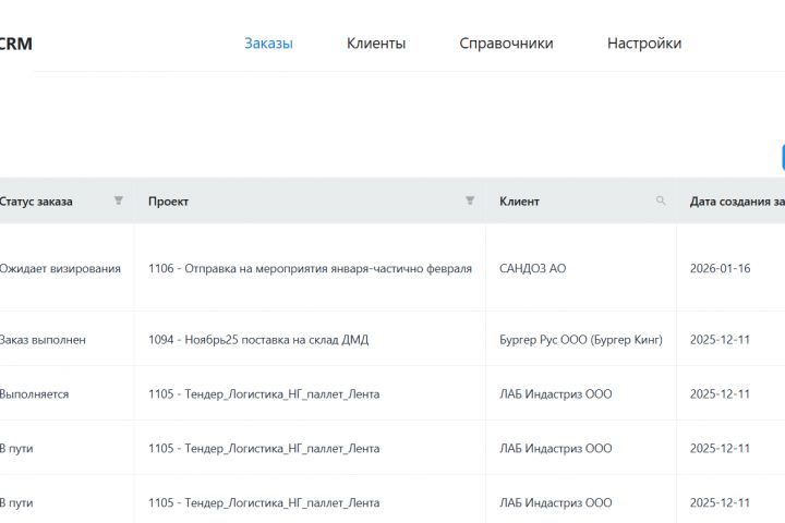 Разработка CRM для управления бизнеса логистических компаний и маркетплейсов - 5660187