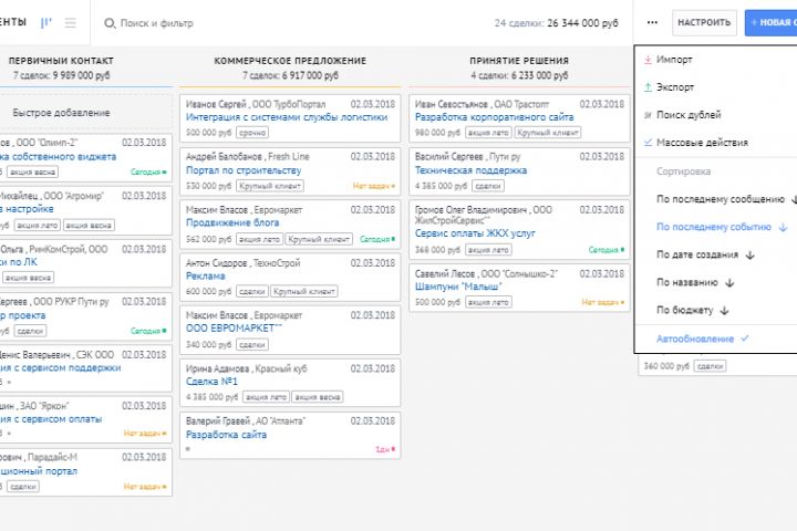 amoCRM - Настройка и Внедрение - Бизнес-аналитик - 5660386