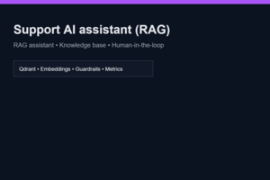 ИИ‑ассистент техподдержки (RAG): база знаний → ответы → аналитика