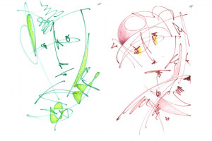 Портреты. Нарисованы в компании друзей.