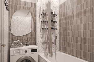 3D-визуализация ванной комнаты