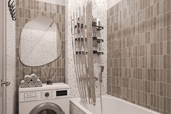 3D-визуализация ванной комнаты