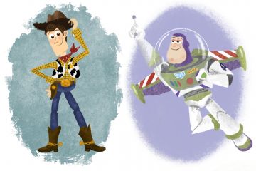 Книжные иллюстрации героев  «История игрушек»