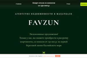 Многостраничный сайт на Tilda для проекта favzun