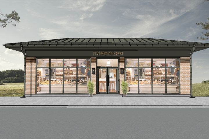 Дизайн-концепция фасада магазина - 5661437