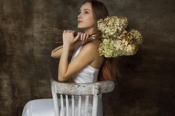 Фотосессия с цветами.