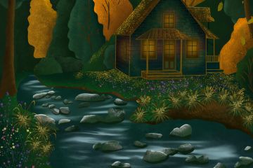 Иллюстрация «Домик в лесу»