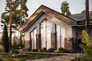3D визуализация загородного коттеджа