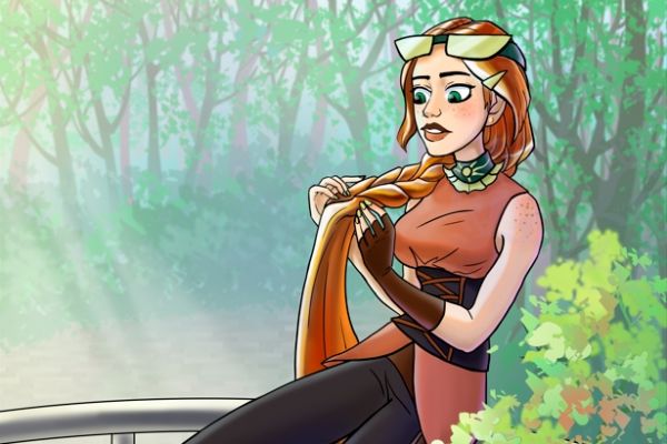 Иллюстрация "Охотница на отдыхе"