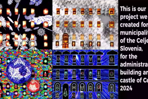 Создание 3Д проекционного видео маппинга на старинный замок в г. Целье, Словения