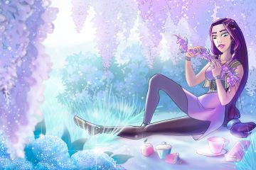 Весенняя иллюстрация в глицинии