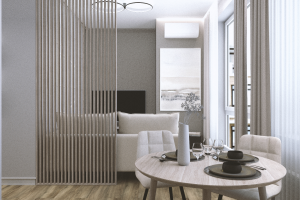 кухня гостиная со спальней