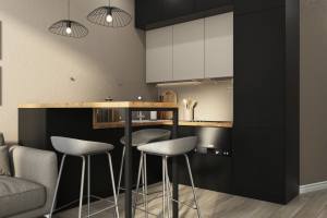 мужицкая кухня гостиная