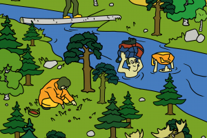 тур поход принт на бандану